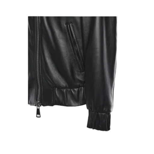 Giuliano Galiano Go Hard Zip-Up Leather Coat