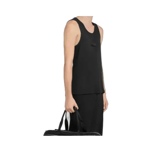 Ribbed Logo-Plaque Tank Top