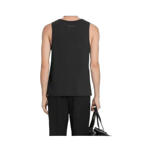 Ribbed Logo-Plaque Tank Top