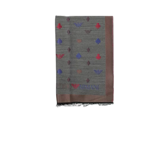 Emporio Armani All-Over Patterned Frayed Edge Scarf