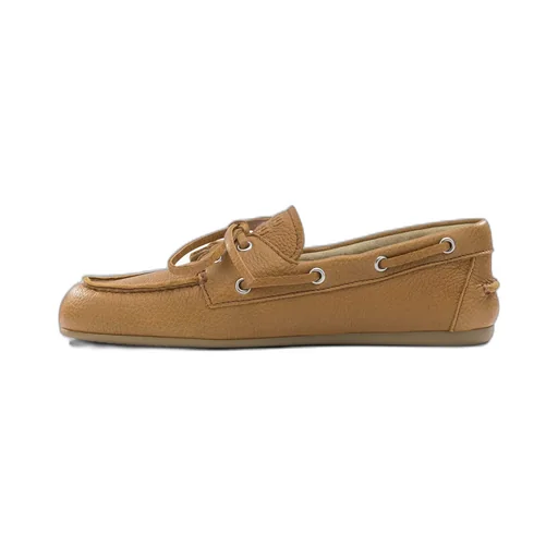 Tie Detail Leather Lace-Up Shoes
