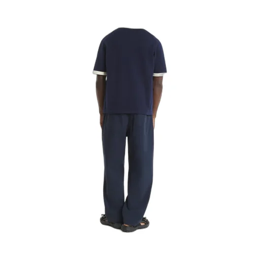 Ribbed-Trim Polo Shirt
