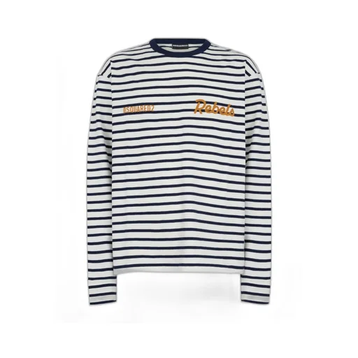 Dsquared2 Stripe Logo Long Sleeve T-Shirt