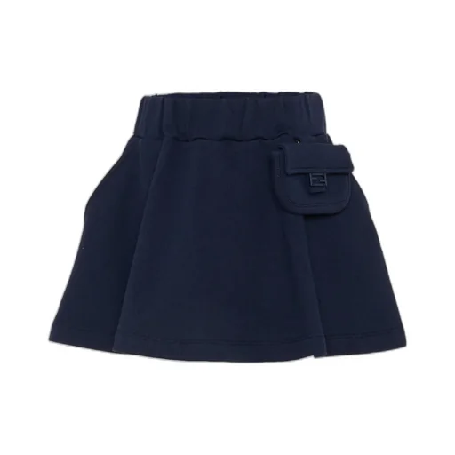 Fendi Kids Pleated Knitted Skirt