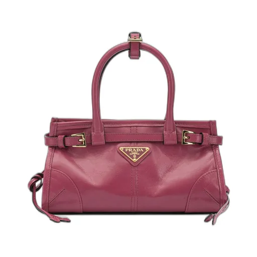 Buckle Leather Shoulder Bag