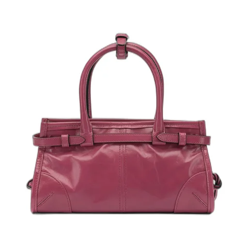 Buckle Leather Shoulder Bag