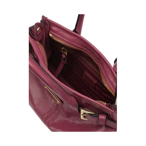 Buckle Leather Shoulder Bag