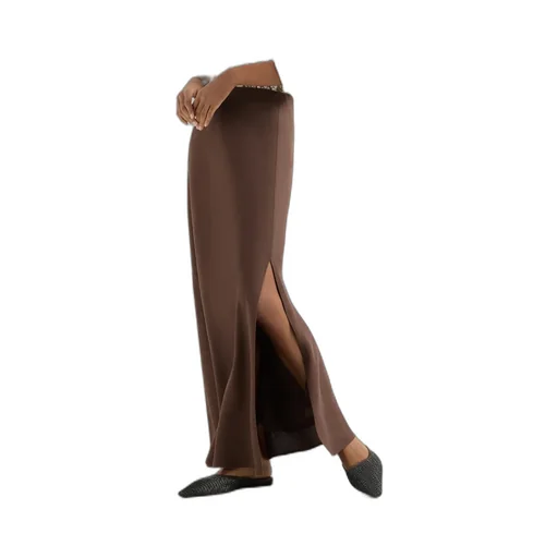 Slit-Detail Maxi Skirt