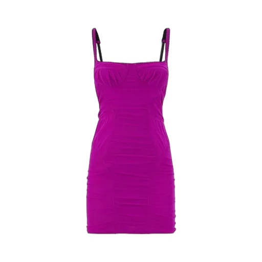 The Attico Sleeveless Ruched Mini Dress