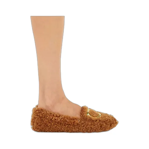Ferragamo Flat Gancini Driver Loafers