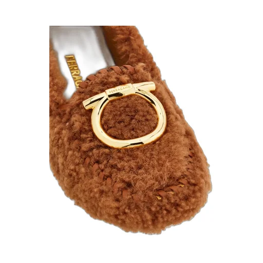 Ferragamo Flat Gancini Driver Loafers