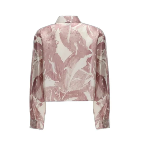 Alysi Printed Cropped Shirt