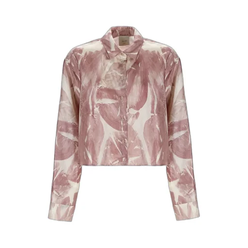 Alysi Printed Cropped Shirt