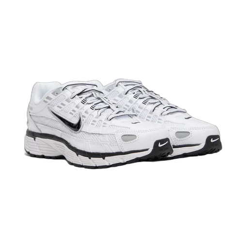 P-6000 Sneakers White Metallic Silver Black