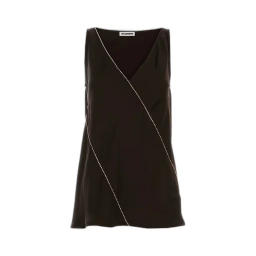 Jil Sander V-Neck Embellished Top
