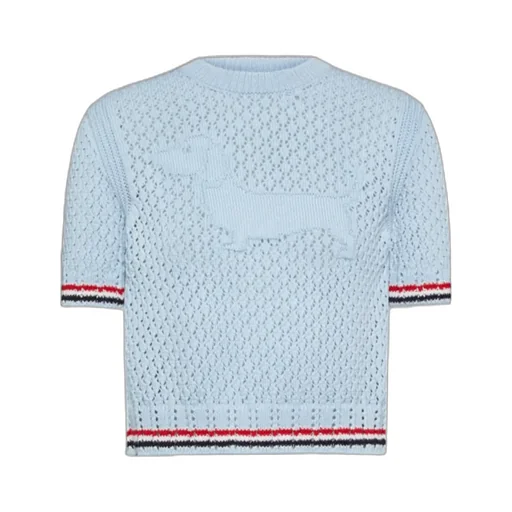 Thom Browne Hector Pointelle Knitted T-Shirt
