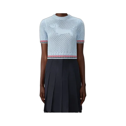 Thom Browne Hector Pointelle Knitted T-Shirt
