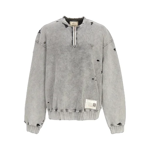 Bleached Half Zip Pullover