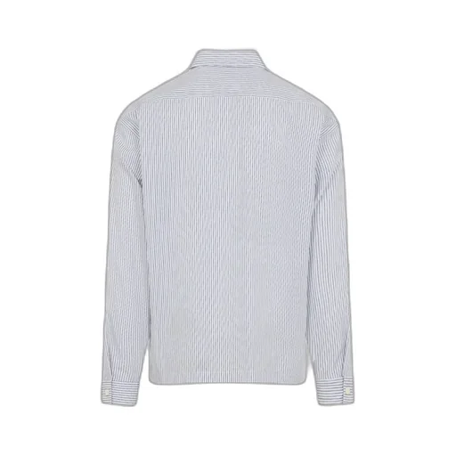 Prada Zip-Up Striped Shirt