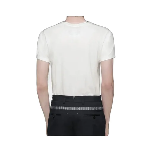 Cotton T-Shirt With Check Panel