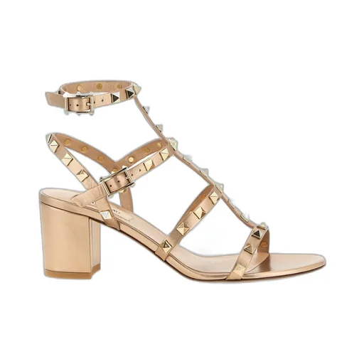 Studded High-Heeled Sandals