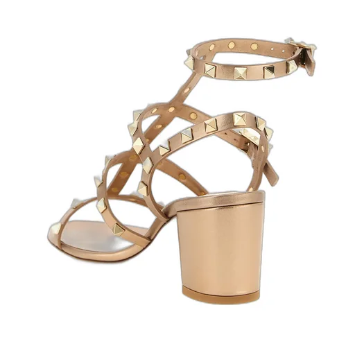 Studded High-Heeled Sandals