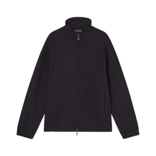 Full-Zip Sweatshirt In A Lyocell-Blend Jacquard Interlock Jersey