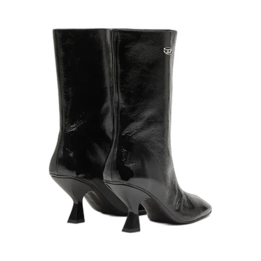 75Mm D-Amber Square-Toe Sculptural-Heel Boots