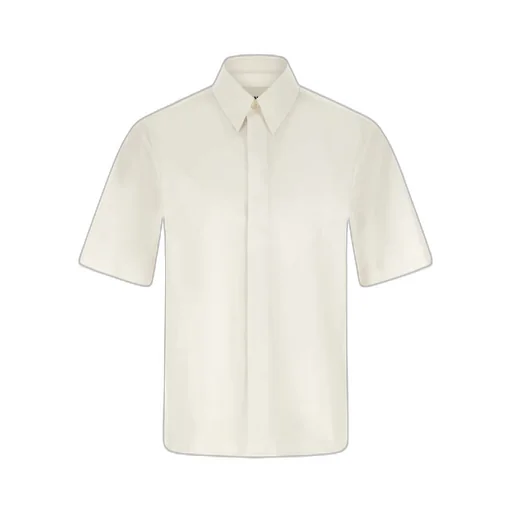 Jil Sander Logo Embroidered Short-Sleeved Shirt