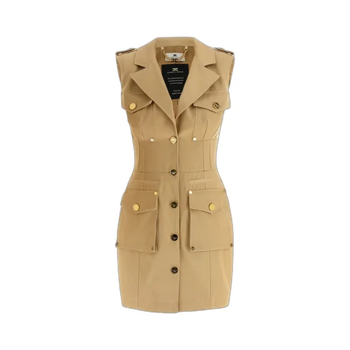 Elisabetta Franchi Double Breasted Sleeveless Dress