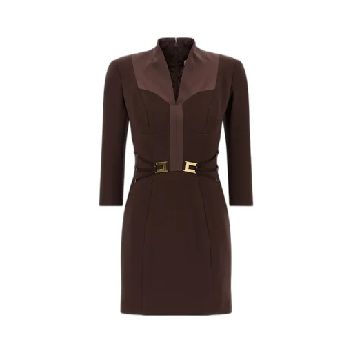 Elisabetta Franchi Logo Plaque Mini Dress
