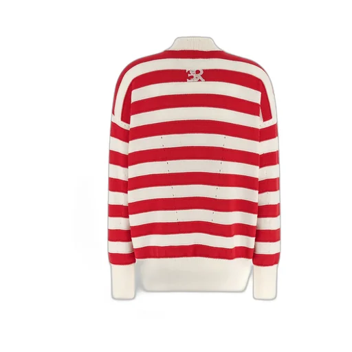 Ermanno Scervino Striped Crochet Cardigan