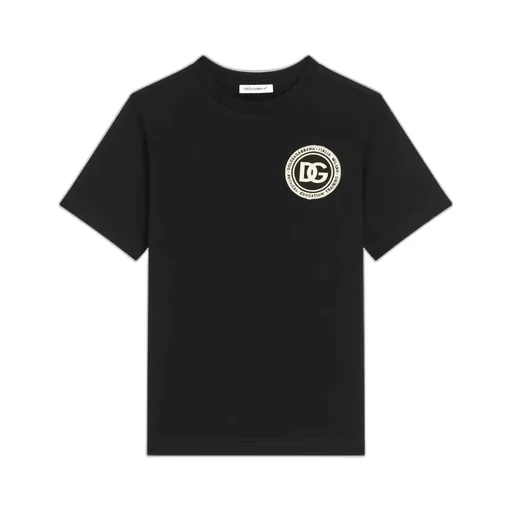 Dolce & Gabbana Kids Logo Patch Crewneck T-Shirt
