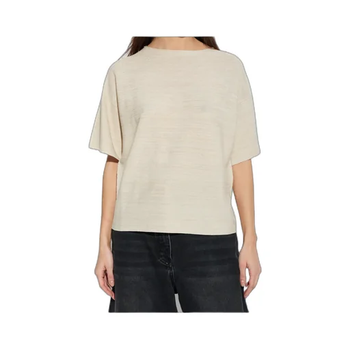 Fabiana Filippi Lurex Thread Crewneck Ribbed Top