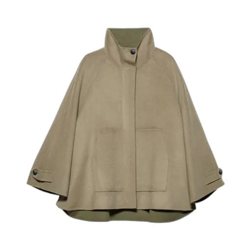 Double-Woven Wool A-Line Jacket