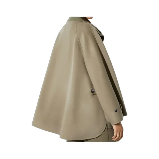 Double-Woven Wool A-Line Jacket
