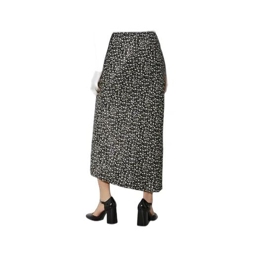 Floral Jacquard Midi Skirt