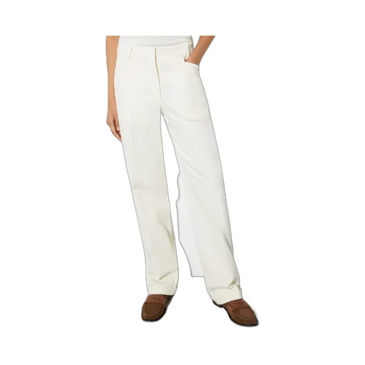 Straight Cotton-Drill Trousers