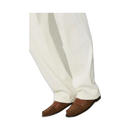 Straight Cotton-Drill Trousers