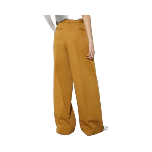 Wide-Leg Gabardine Trousers