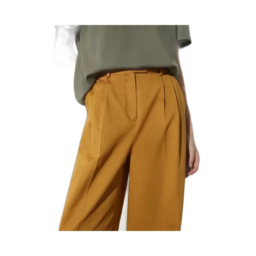 Wide-Leg Gabardine Trousers
