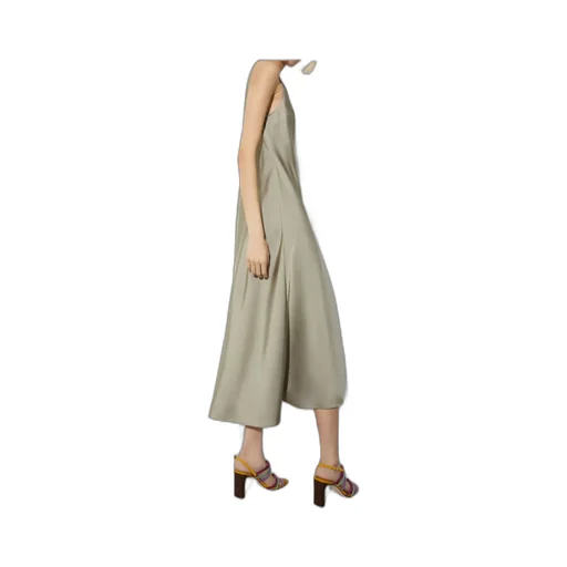 Satin Midi Shift Dress