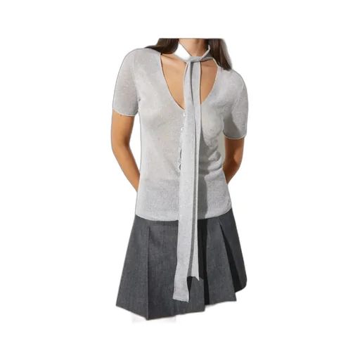 Scarf-Detail Cardigan