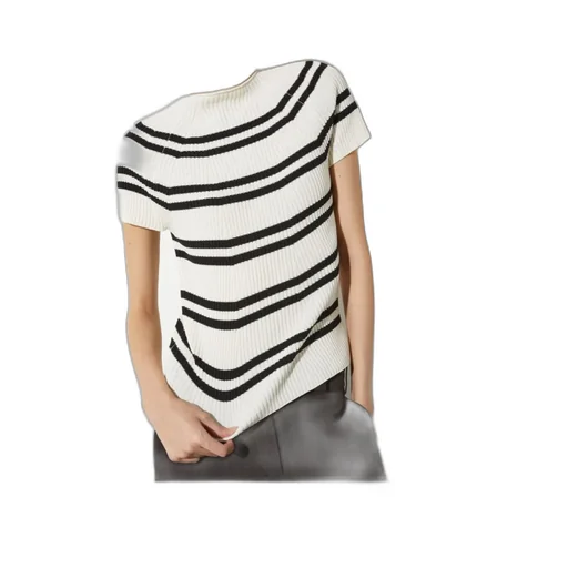 Ribbed-Knit T-Shirt