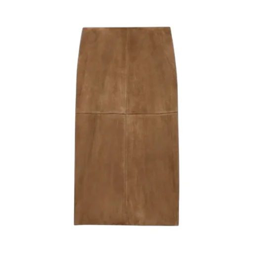 Suede Column Skirt