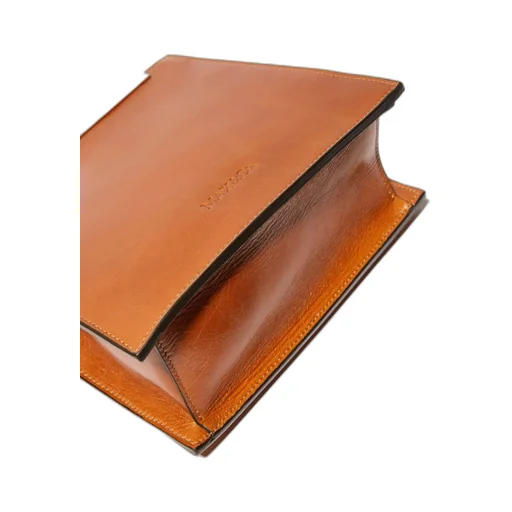 Leather Bag With Metal Handles