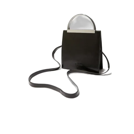 Leather Bag With Metal Handles
