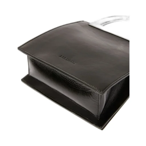 Leather Bag With Metal Handles