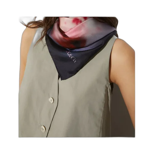 Floral Print Silk Twill Scarf