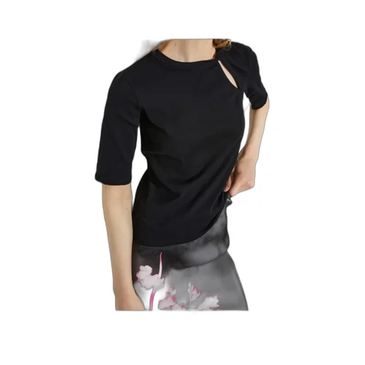 Ribbed Cutout T-Shirt